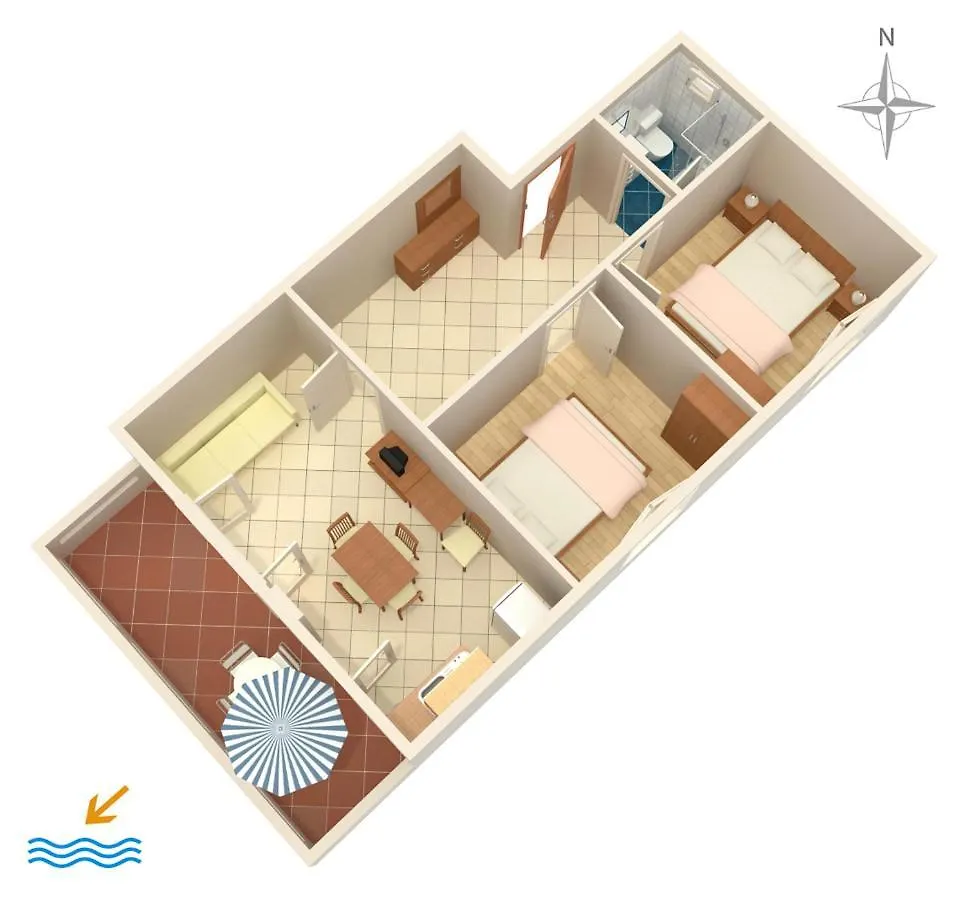 Apartment Povljana 6298B